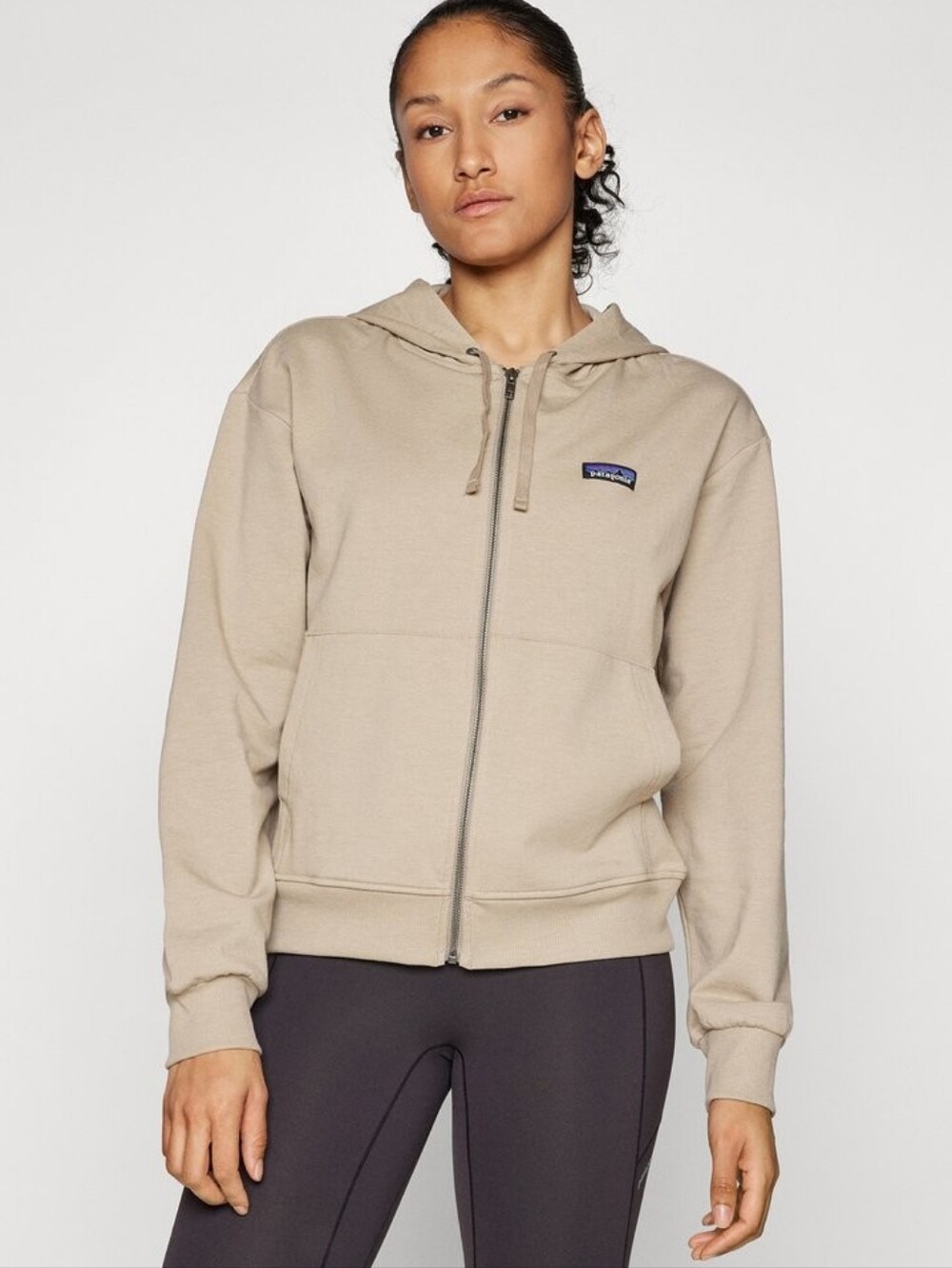 Womens XL Patagonia Full Zip Hoodie Seabird Beige Tan Soft Organic Cotton BNWOT